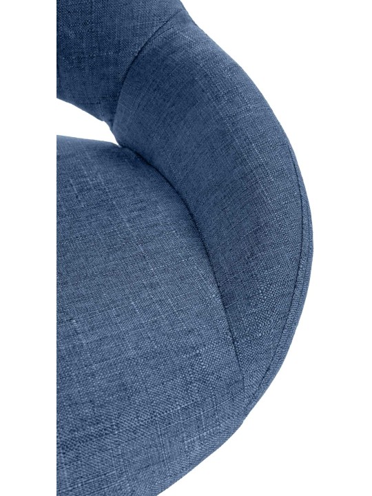 Tabouret de bar Milet tissu, bleu