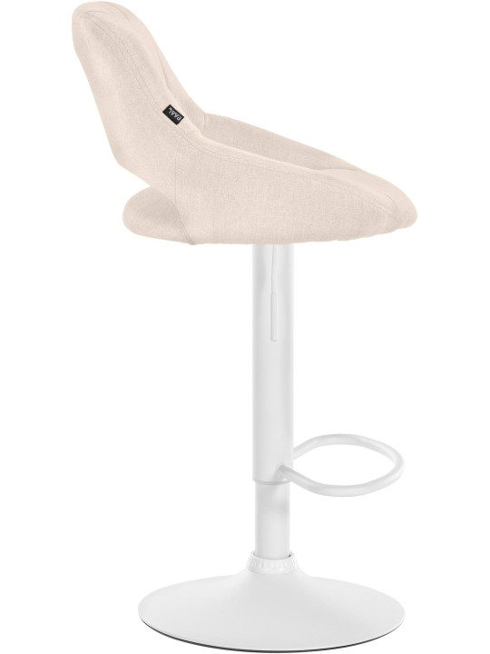 Tabouret de bar Milet tissu, crème