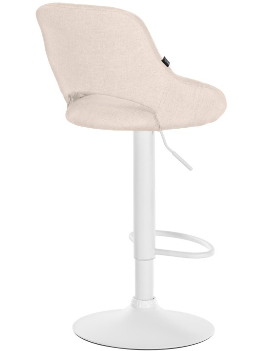 Tabouret de bar Milet tissu, crème