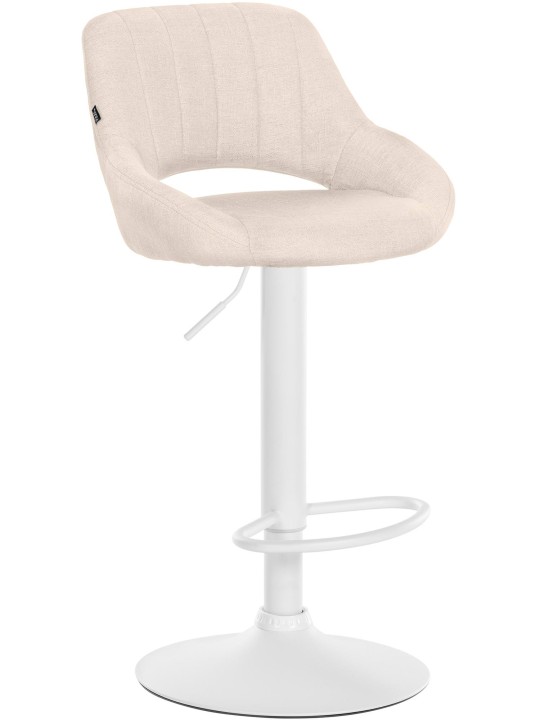 Tabouret de bar Milet tissu, crème