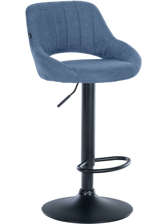 Tabouret de bar Milet tissu, bleu
