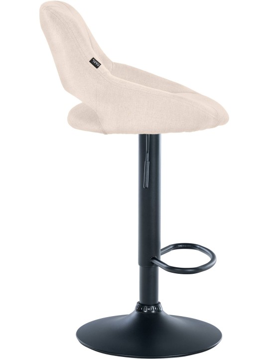 Tabouret de bar Milet tissu, crème