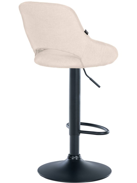 Tabouret de bar Milet tissu, crème