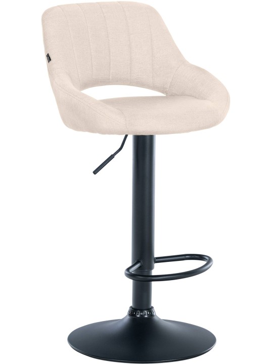Tabouret de bar Milet tissu, crème