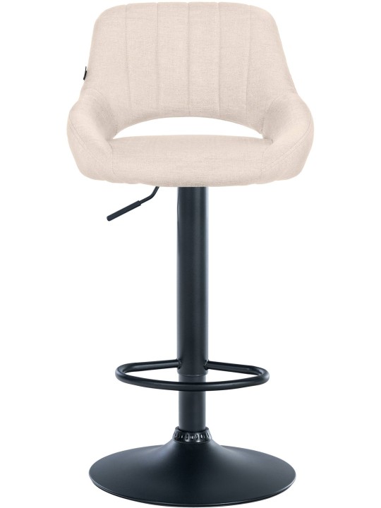 Tabouret de bar Milet tissu, crème