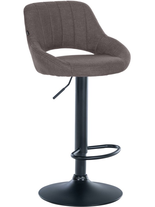 Tabouret de bar Milet tissu, gris foncé