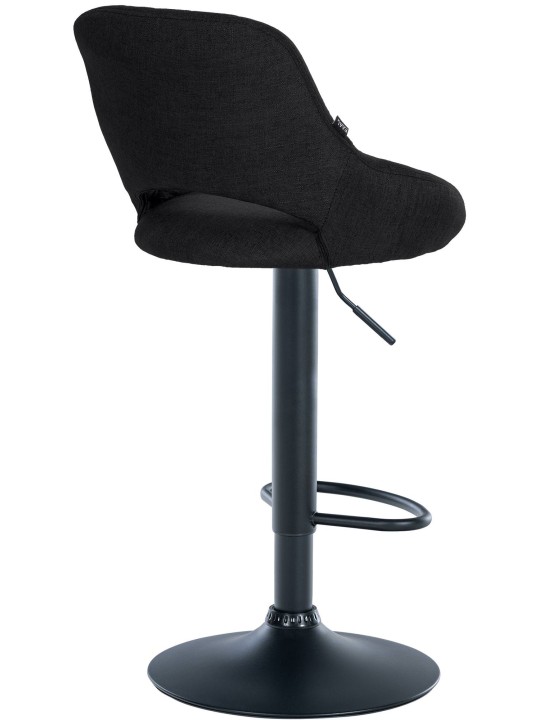 Tabouret de bar Milet tissu, noir