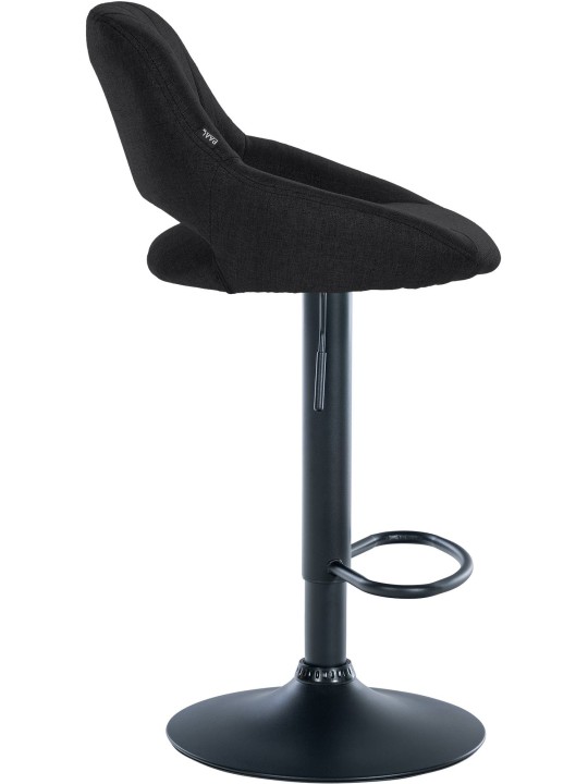 Tabouret de bar Milet tissu, noir