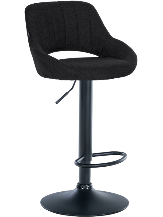 Tabouret de bar Milet tissu, noir