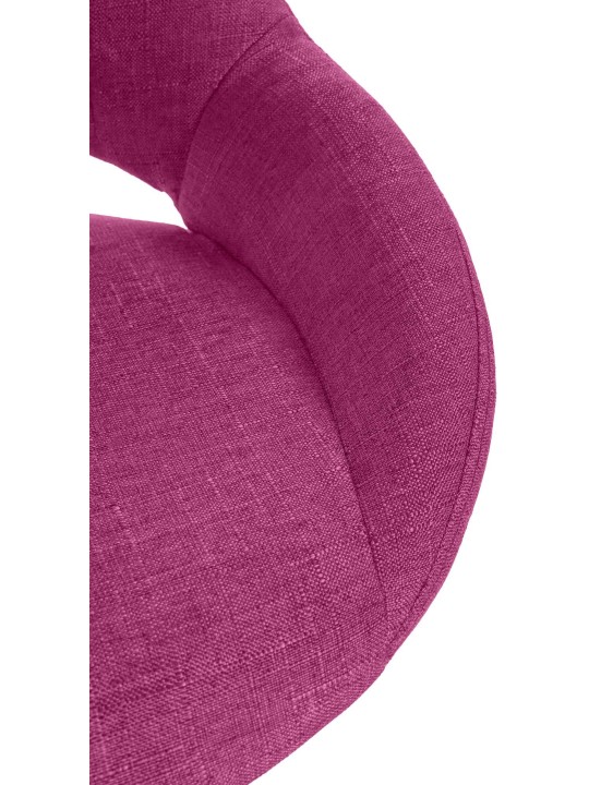 Tabouret de bar Milet tissu chrome, lilas