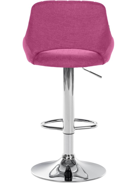 Tabouret de bar Milet tissu chrome, lilas