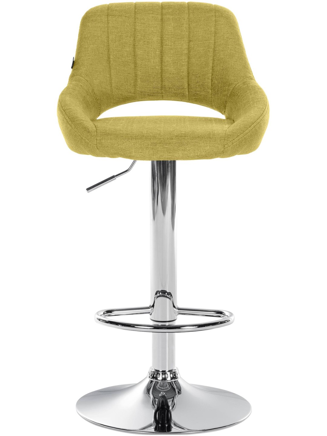 Tabouret de bar Milet tissu chrome, vert