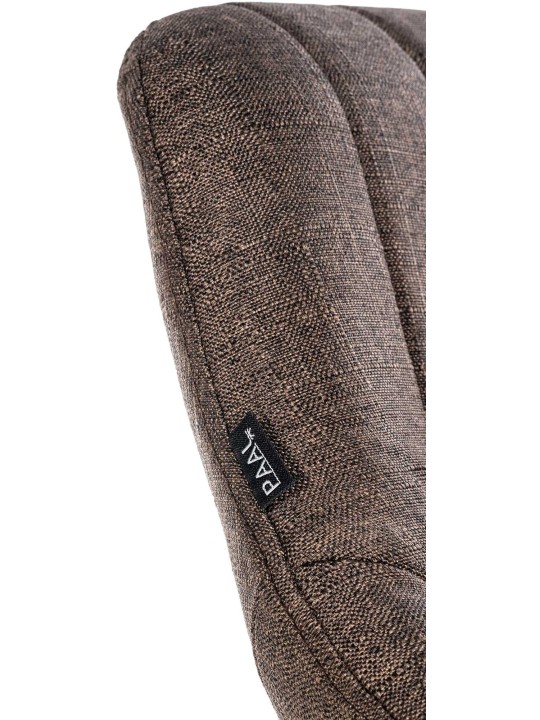 Tabouret de bar Milet tissu chrome, brun Tabouret de bar Milet tissu chrome, brun