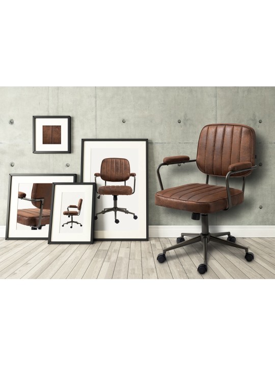 Chaise de bureau Natrona, cognac