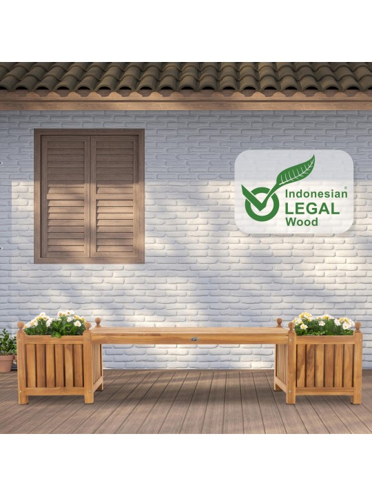 Banc en teck Boston, teck