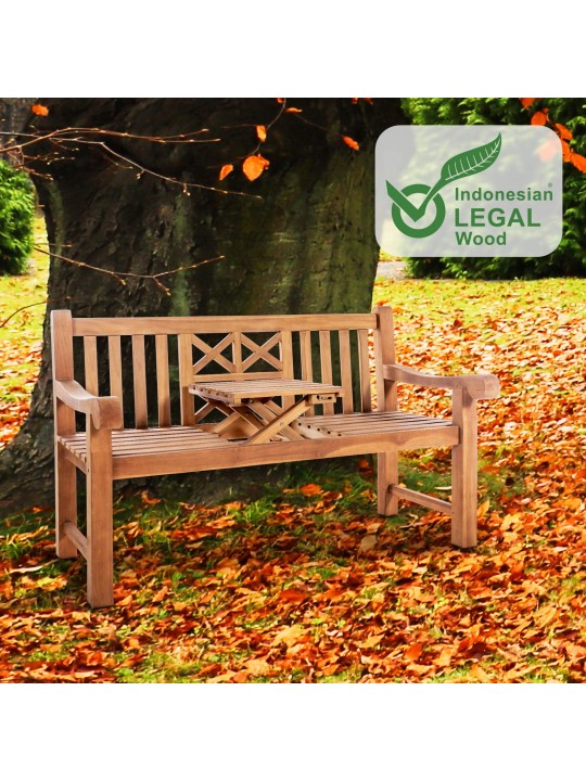 Banc en teck Luka 150 cm, teck