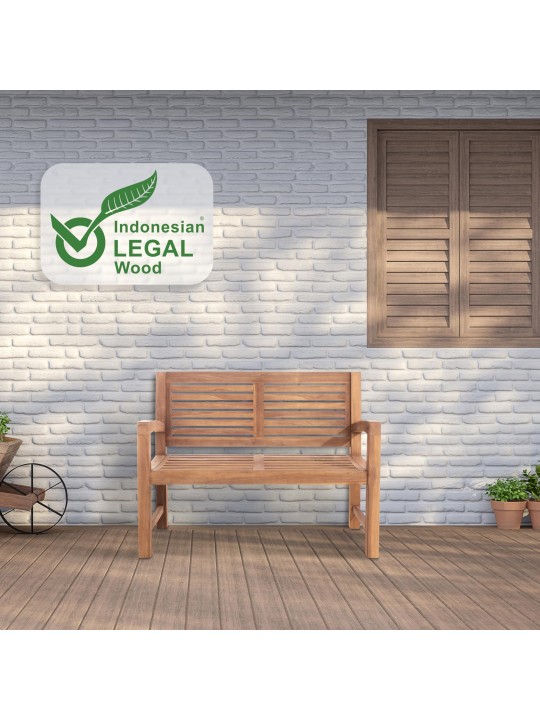 Banc en teck Halden 120 cm, teck