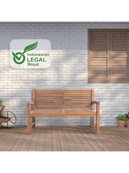 Banc en teck Halden 150 cm, teck