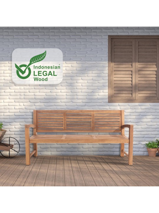 Banc en teck Halden 180 cm, teck Banc en teck Halden 180 cm, teck