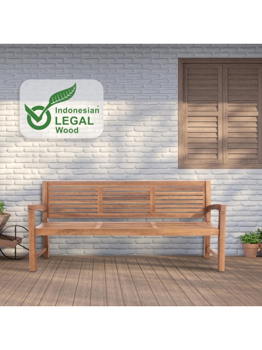 Banc en teck Halden 200 cm, teck