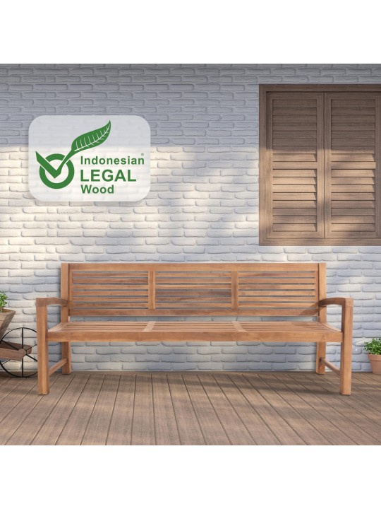 Banc en teck Halden 220 cm, teck