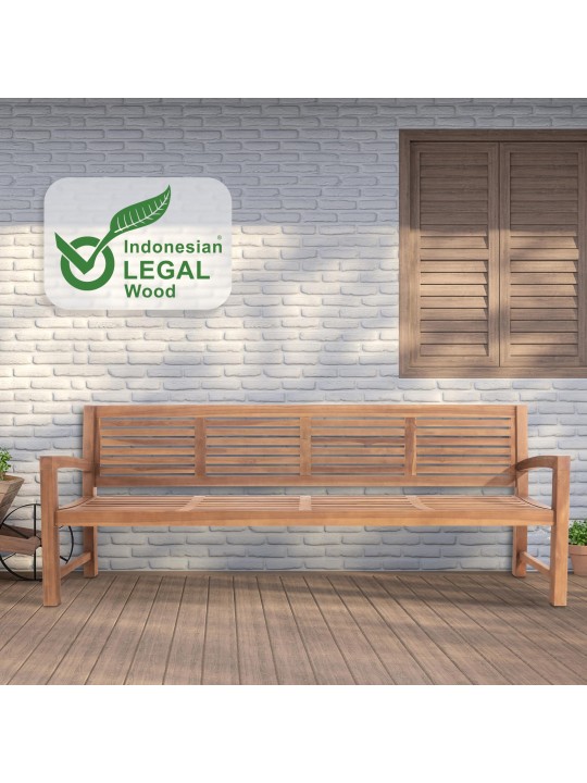 Banc en teck Halden 240 cm, teck Banc en teck Halden 240 cm, teck