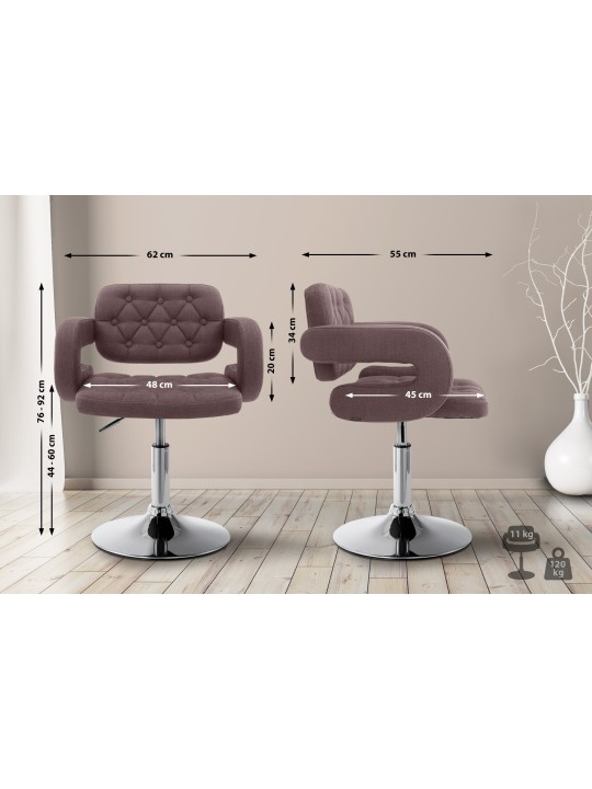 Chaise longue Dublin en tissu, brun Chaise longue Dublin en tissu, brun