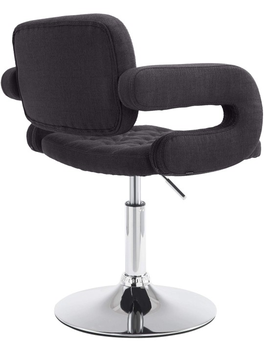 Chaise longue Dublin en tissu, noir