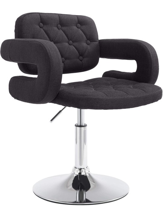 Chaise longue Dublin en tissu, noir