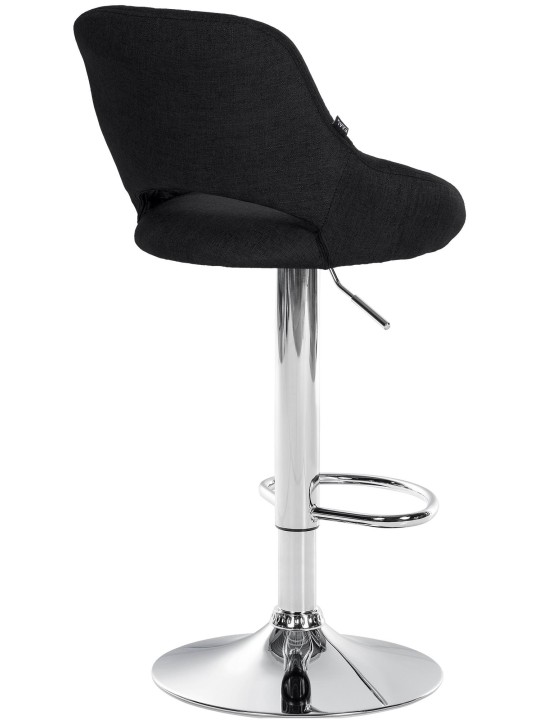 Lot de 2 tabourets de bar Milet tissu C, noir