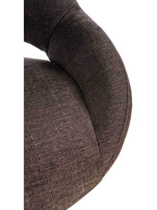 Lot de 2 tabourets de bar Milet tissu C, brun