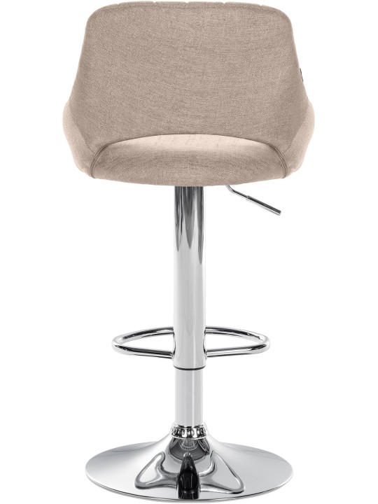 Lot de 2 tabourets de bar Milet tissu C, taupe Lot de 2 tabourets de bar Milet tissu C, taupe