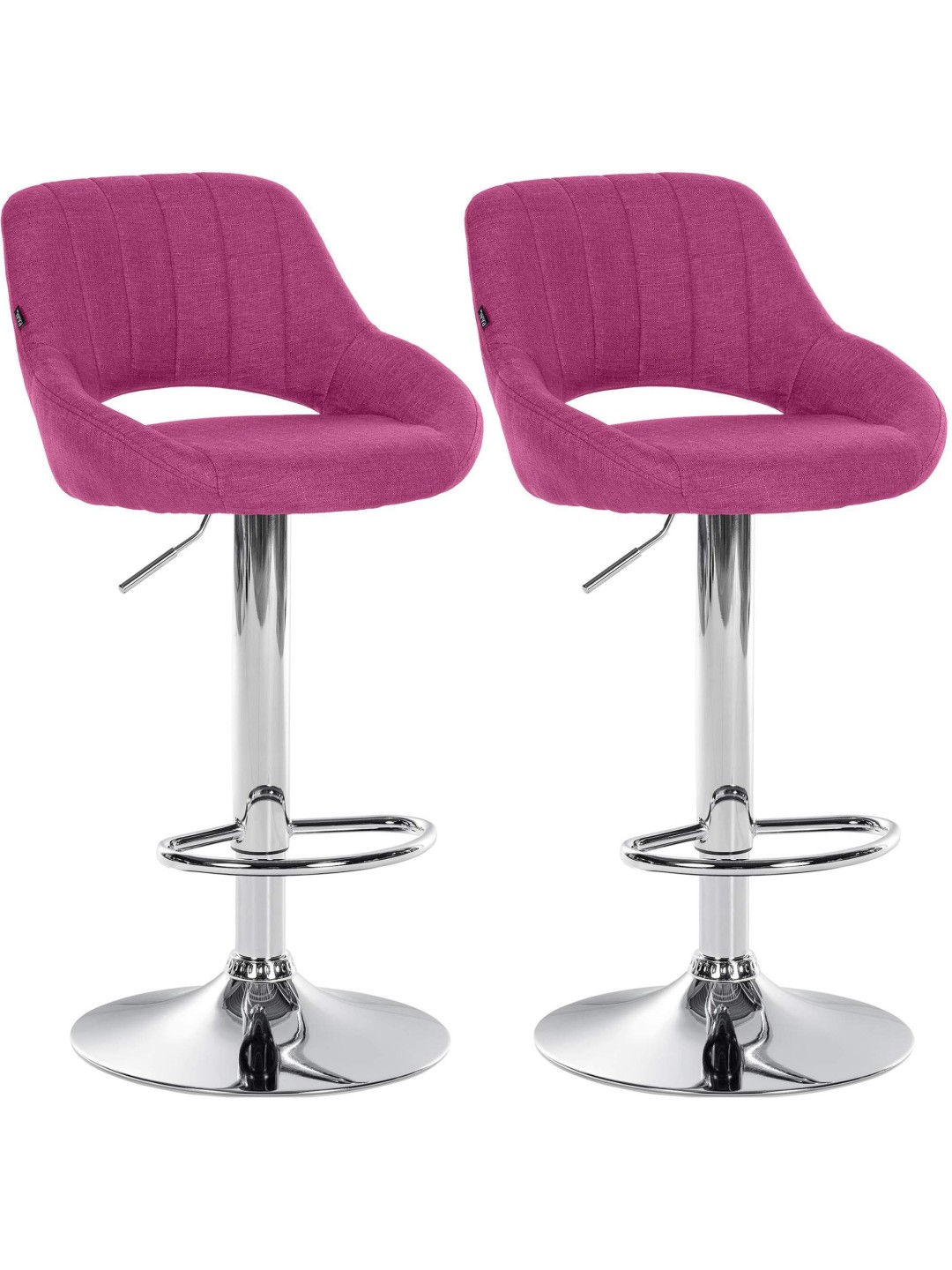 Lot de 2 tabourets de bar Milet tissu C, lilas