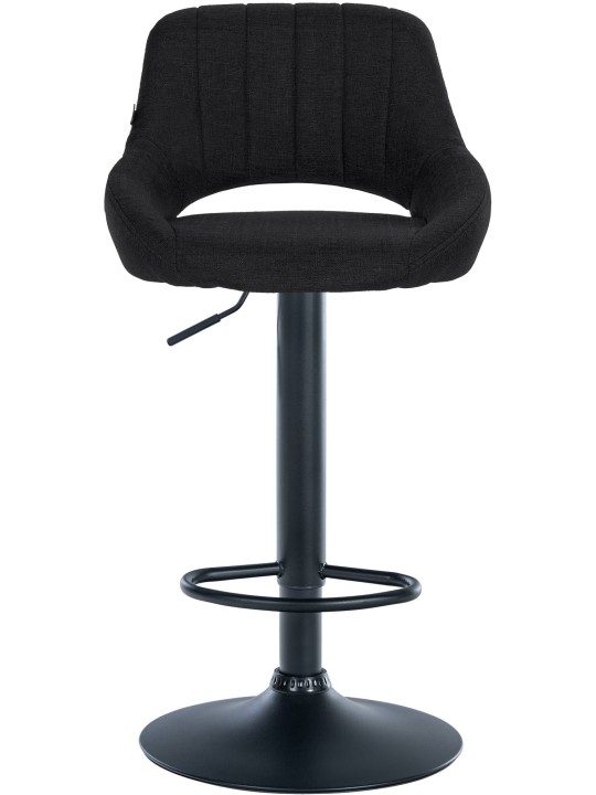 Lot de 2 tabourets de bar Milet tissu B, noir