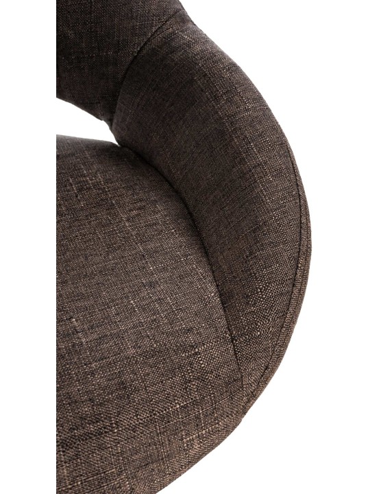 Lot de 2 tabourets de bar Milet tissu B, brun