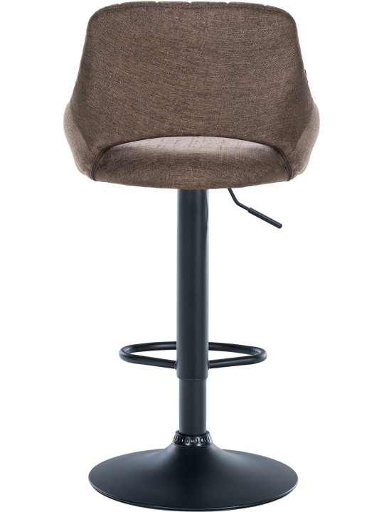 Lot de 2 tabourets de bar Milet tissu B, brun