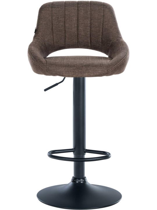 Lot de 2 tabourets de bar Milet tissu B, brun