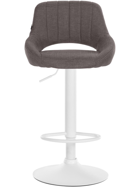 Lot de 2 tabourets de bar Milet tissu W, gris foncé