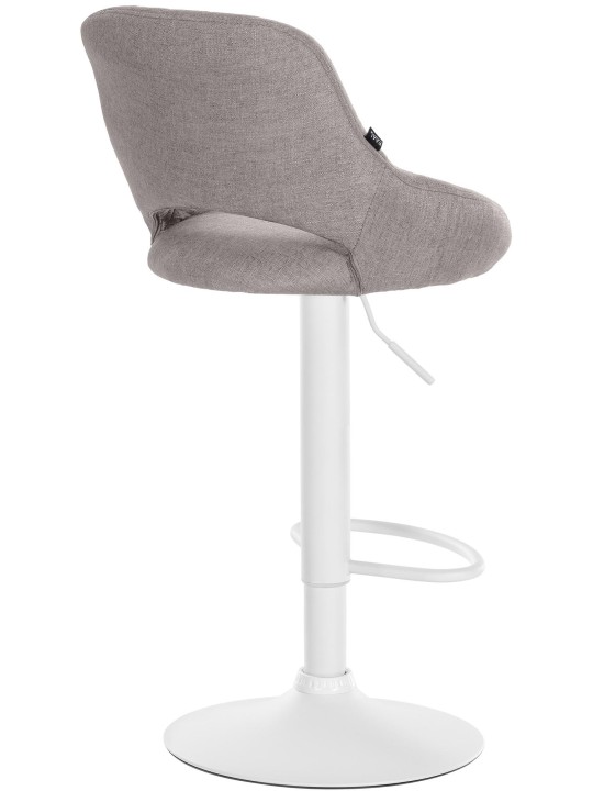 Lot de 2 tabourets de bar Milet tissu W, gris