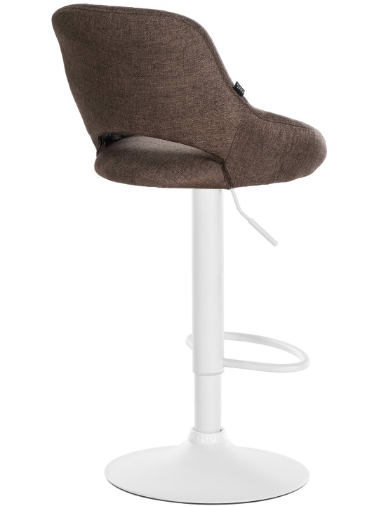 Lot de 2 tabourets de bar Milet tissu W, brun