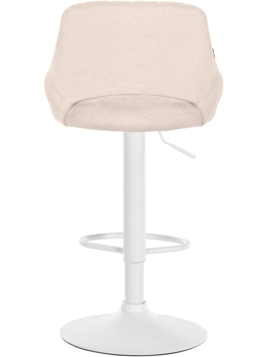 Lot de 2 tabourets de bar Milet tissu W, crème