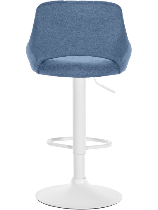 Lot de 2 tabourets de bar Milet tissu W, bleu