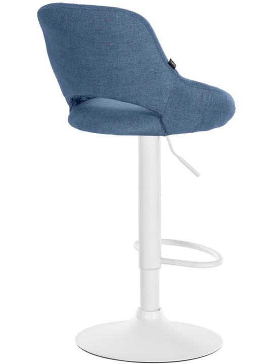 Lot de 2 tabourets de bar Milet tissu W, bleu