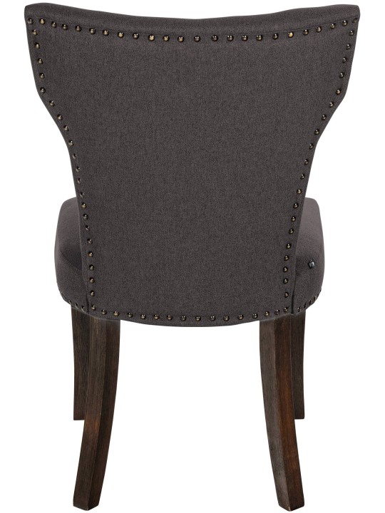 Lot de 2 chaises de salle à manger Zadar tissu antique-foncé, gris foncé Lot de 2 chaises de salle à manger Zadar tissu antique-foncé, gris foncé