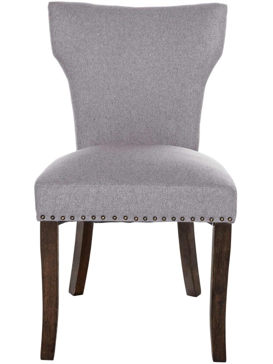 Lot de 2 chaises de salle à manger Zadar tissu antique-foncé, gris Lot de 2 chaises de salle à manger Zadar tissu antique-foncé, gris