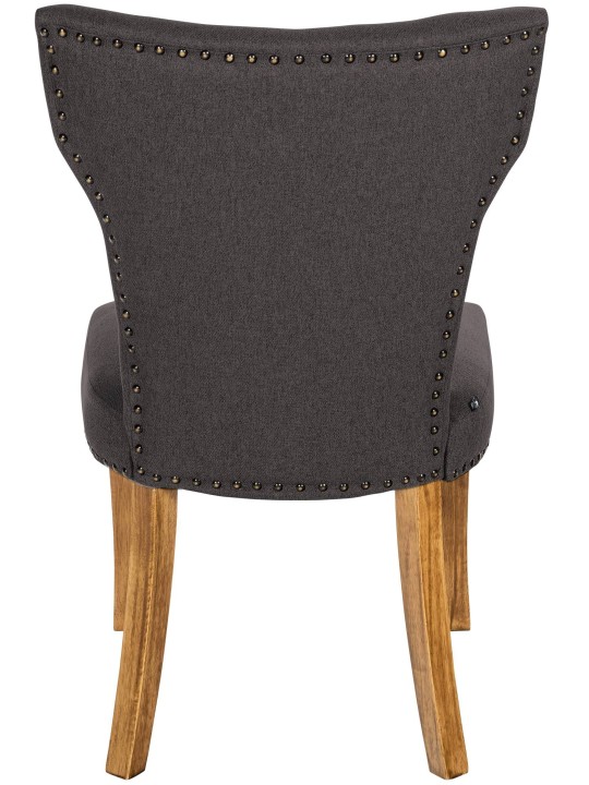 Lot de 2 chaises de salle à manger Zadar tissu antique-clair, gris foncé Lot de 2 chaises de salle à manger Zadar tissu antique-clair, gris foncé