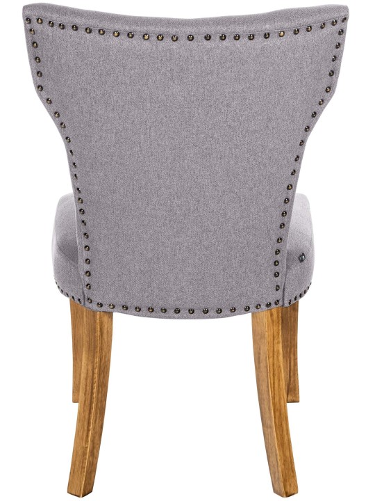 Lot de 2 chaises de salle à manger Zadar tissu antique-clair, gris Lot de 2 chaises de salle à manger Zadar tissu antique-clair, gris