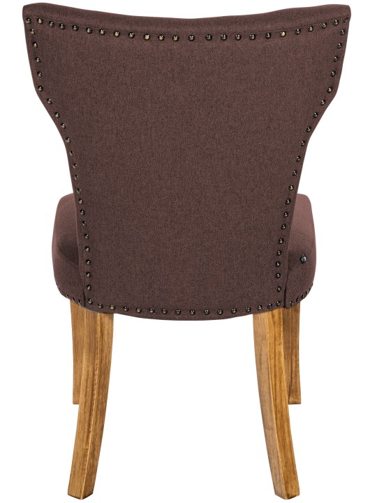 Lot de 2 chaises de salle à manger Zadar tissu antique-clair, brun Lot de 2 chaises de salle à manger Zadar tissu antique-clair, brun