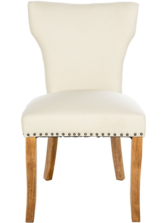 Lot de 2 chaises de salle à manger Zadar tissu antique-clair, crème Lot de 2 chaises de salle à manger Zadar tissu antique-clair, crème