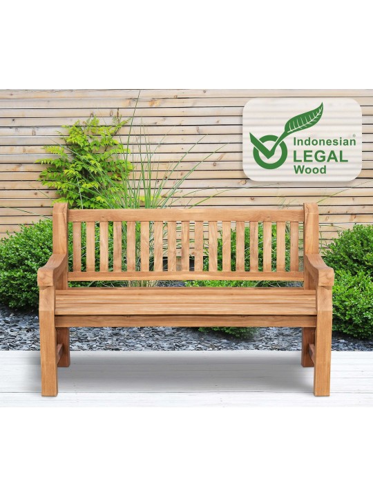 Banc en teck Jackson V2 150 cm, teck